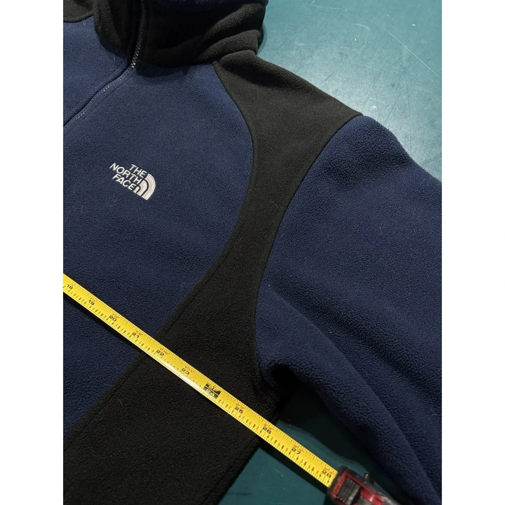 Vintage The North Face Khumbu Jacket Mens Large Navy Black Full Zip Fleece Flaw*